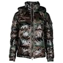 Valentino Studded Camouflage-Print Quilted Shell Hooded Down Jacket in Green Polyamide - Valentino Garavani