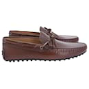 Tod's City Gommino Loafers in Brown Leather