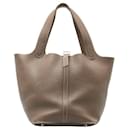 Hermes Clemence Picotin 22 Leather Handbag in Good condition - Hermès