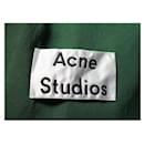 Acne Studios Lucie Emerald Green lined Breasted Trench Coat