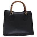 GUCCI Bamboo Tote Bag Leather Black 002 2865 0260 Auth ep3836 - Gucci