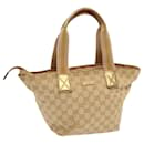 GUCCI GG Canvas Sherry Line Hand Bag Beige Gold pink 131228 auth 69953 - Gucci