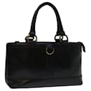 BURBERRY Hand Bag Leather Black Auth bs13097 - Burberry