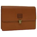 Burberrys Clutch Bag Leather Brown Auth bs12584 - Autre Marque