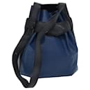 LOUIS VUITTON Epi Sac Depaule PM Shoulder Bag Blue Black LV Auth 70115 - Louis Vuitton