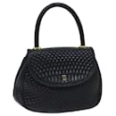 BALLY Quilted Hand Bag Leather Black Auth yk11509 - Bally
