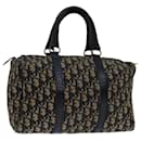 Christian Dior Trotter Canvas Boston Bag Navy Auth ep3839