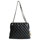 Chanel Chanel 31 Rue Cambon vintage shoulder bag in black matelassé leather