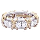 Tiffany & Co anel. “Dezesseis Pedras Jean Schlumberger” ouro amarelo, Platina, diamantes.