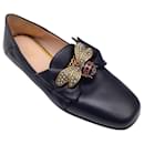 Gucci Black Queen Margaret Nappa calf leather Leather Loafers - Autre Marque