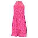 Retrofete Hot Pink Sequined Halterneck Dress - Autre Marque