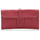Pochette Hermes Swift Jige Elan rouge - Hermès