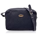 Bolso de hombro de cuero de lona con monograma negro vintage - Gucci