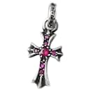 Pendentif Pave Ruby Baby Fat Cross - Chrome Hearts