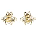 Gold bee GG earrings - Gucci