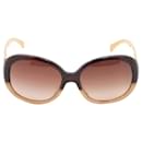 Black and beige two-tone ombre sunglasses - Chanel