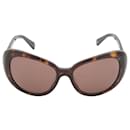 Braune, übergroße Sonnenbrille in Schildpattoptik - Chanel