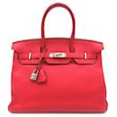 Hermes rojo Togo Birkin 35 - Hermès