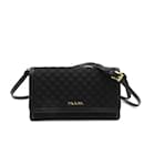 Quilted Nylon & Leather Wallet on Strap 1mt437 - Prada