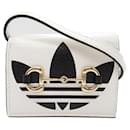 Adidas X Gucci Kompakte Lederbrieftasche mit Riemen 702248