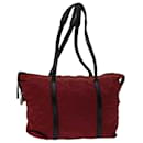 PRADA Quilted Shoulder Bag Nylon Red Auth yk11392 - Prada