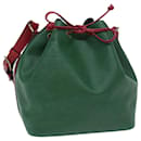 LOUIS VUITTON Epi Petit Noe Shoulder Bag Bicolor Green Red M44147 LV Auth 69465 - Louis Vuitton