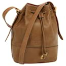 LOEWE Anagram Shoulder Bag Leather Brown Auth yk11412 - Loewe