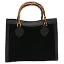 GUCCI Bamboo Tote Bag Suede Black 002 123 0260 Auth ep3848 - Gucci