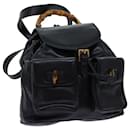 GUCCI Bamboo Backpack Leather Black 003 2058 0016 Auth yk11051 - Gucci