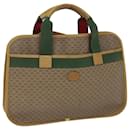 GUCCI Micro GG Supreme Web Sherry Line Hand Bag PVC Beige Red Green Auth ti1591 - Gucci