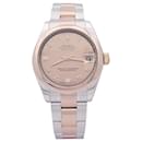 Relógio Rolex “Datejust” em aço, Rosa ouro, diamantes, madrepérola rosa.
