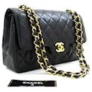 CHANEL Vintage Classic lined Flap Small Chain Shoulder Bag Black - Chanel