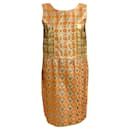 Marni Gold / Orange Lurex Sleeveless Dress - Autre Marque