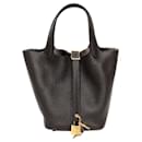 Hermes Clemence Picotin Lock PM Leather Handbag B in Excellent condition - Hermès