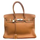 Hermes Clemence Birkin 35 Leather Handbag □M in Excellent condition - Hermès