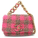 Chanel Pink Mini Tweed 19 Flap