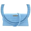 NEW JACQUEMUS LE ROND HANDBAG IN EMBOSSED CROCODILE LEATHER 23E221BA015 BAGS - Jacquemus