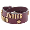 NEW DIOR lined TOWER J’ADIOR BRACELET 16/18 IN BORDEAUX LEATHER STRAP - Christian Dior