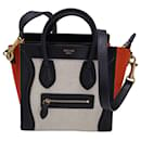 Celine Nano Gepäcktasche aus mehrfarbigem Canvas und Leder  - Céline