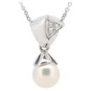 18K Pearl Diamond Necklace - Mikimoto