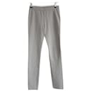 Donna Karan Matte Double Knit Zing Grey Slim Trousers
