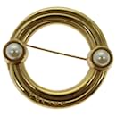 CELINE Broche circular metal Oro Autenticación11594segundo - Céline