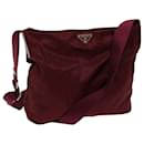 PRADA Shoulder Bag Nylon Bordeaux Auth 69691 - Prada
