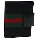 GUCCI GG Canvas Web Sherry Line Day Planner Cover Black Red 115240 Auth yk11477 - Gucci