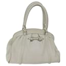 Christian Dior Hand Bag Leather White Auth yk11480
