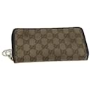 GUCCI GG Canvas Long Wallet Beige 212120 Auth ep3877 - Gucci