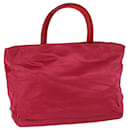 PRADA Hand Bag Satin Red Auth 69745 - Prada