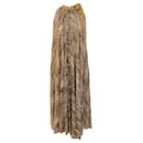 Missoni Beige / brown / Gold Zigzag Halter Dress - Autre Marque
