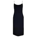Moschino Black Sleeveless Crepe Midi Dress - Autre Marque