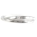 Burberry Platinum & Diamond Logo Ring  Metal Ring in Excellent condition